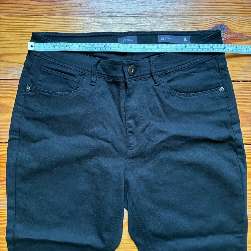 J. Jill Kick Flare Black Ankle Jeans, EUC, 8P